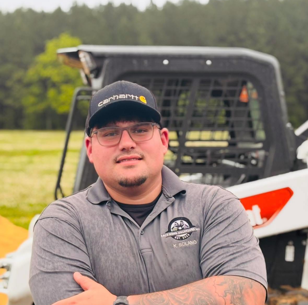 Kevin Solano, owner of AGCS Home Solutions, on site in Lincolnton, NC